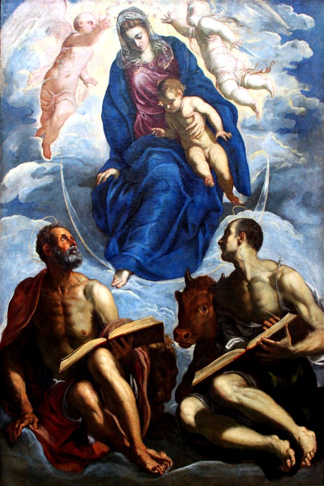 1573 Tintoretto Maria Markus und Lukas anagoria