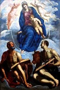 1573 Tintoretto Maria Markus und Lukas anagoria