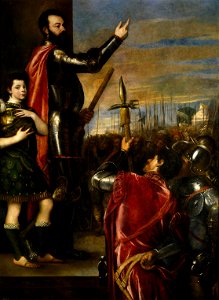 Titian (Tiziano Vecellio)- Alfonso di'Avalos Addressing his Troops