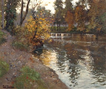 Thaulow, Paysage. Free illustration for personal and commercial use.