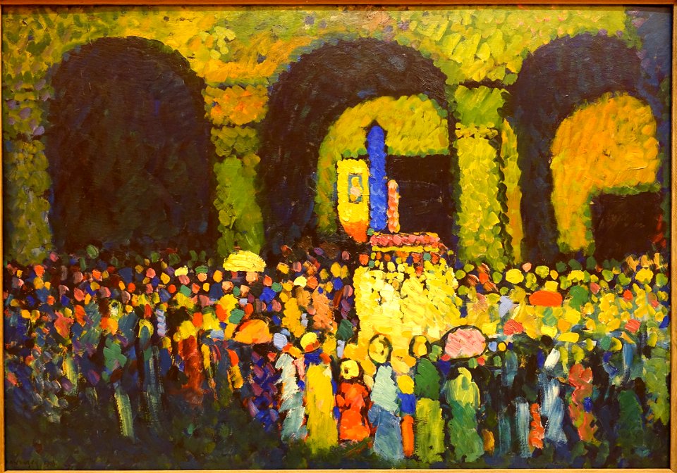 The Ludwigskirche in Munich, by Wassily Kandinsky, 1908 AD, oil on cardboard - Museo Nacional Centro de Arte Reina Sofía - DSC08734