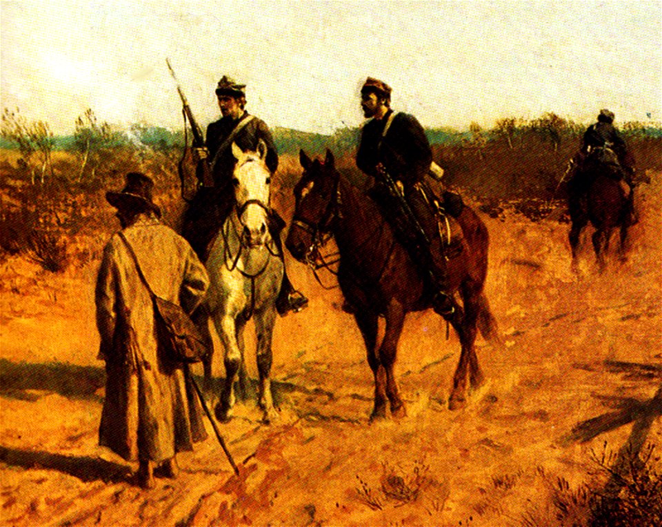 The patrol of Polish insurgents of 1863, by Maksymilian Gierymski (1872)