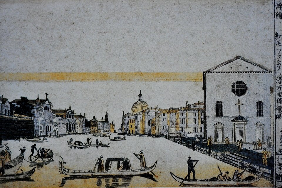 Toyoharu d'après une gravure sur cuivre de Venise