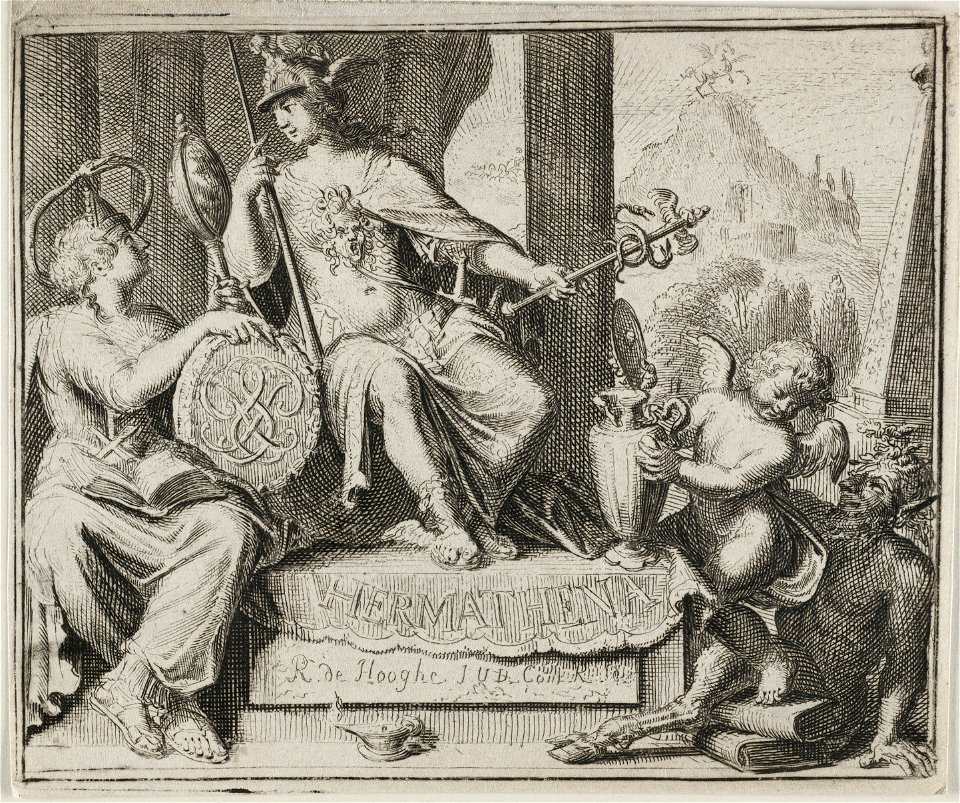 Titelprent Hermathena, NL-HlmNHA 53008757