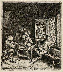 Trictrac spelers in een herberg. NL-HlmNHA 1477 53010967