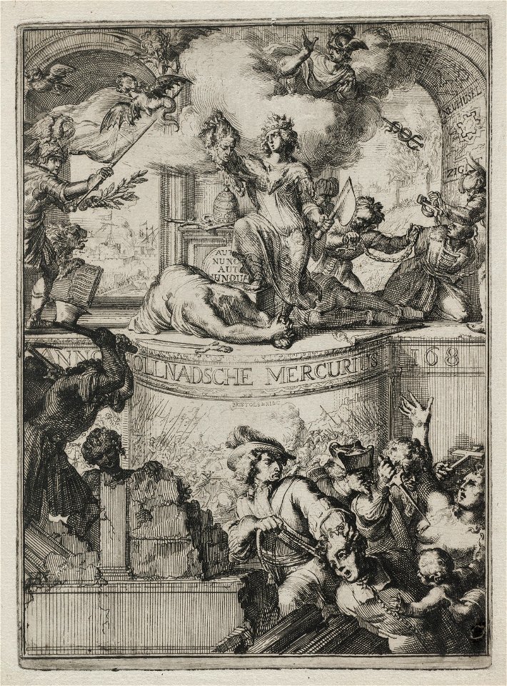 Titelpagina voor de Hollandsche Mercurius over het jaar 168(5). NL-HlmNHA 53008747