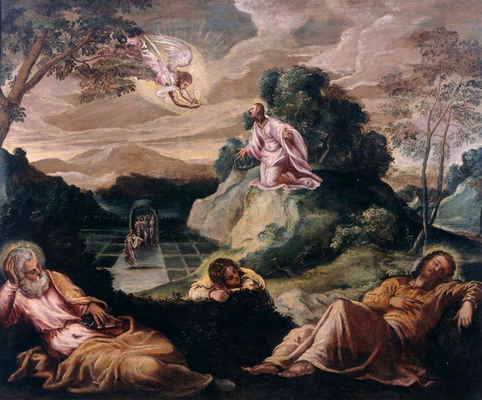 Tintoretto - La oración en el huerto de Getsemani