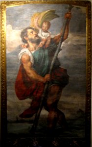 Titien - Saint Christopher, fresco, 1523-4, Doge's Palace (Venice)