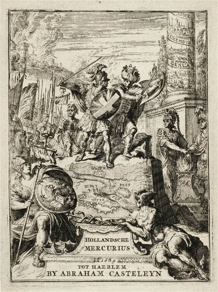 Titelpagina voor de Hollandsche Mercurius over het jaar 1685. NL-HlmNHA 53008742
