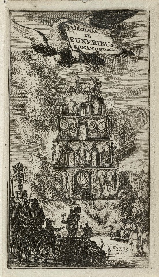 Titelprent voor Lubecensis De funeribus Romanorum libri quator cum appendice .. van Johannes Kirchmann. NL-HlmNHA 53008865