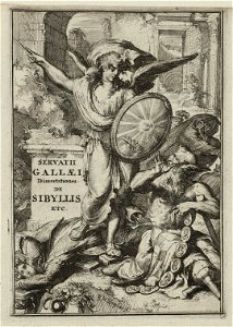 Titelprent voor Servatius Gallaeus of Gervais Gallé, Dissertationes de Sibyllis, earumque oraculis cum figuris æneis. NL-HlmNHA 53008834