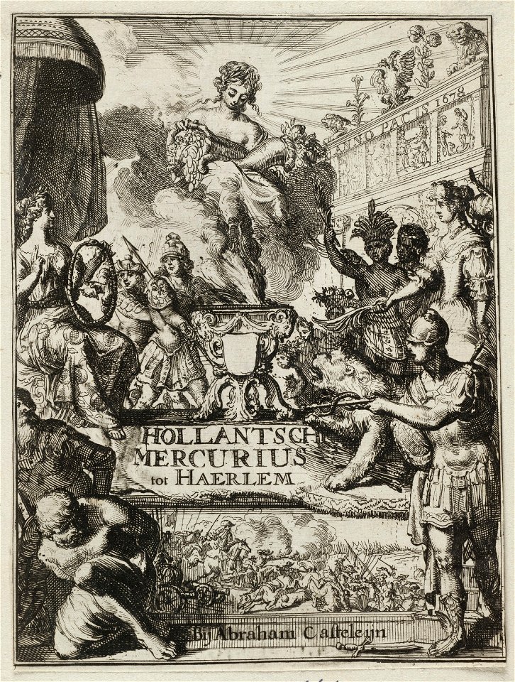 Titelpagina voor de Hollandsche Mercurius over het jaar 1678. NL-HlmNHA 53008767