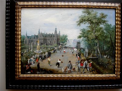 Van de Venne, A Jeu de Paume before a country palace