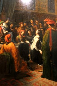 Valentine de Milan implore la justice du roi Charles VI pour l'assassinat du duc d'Orléans - Alexandre Colin - MBA Lyon 2014 - détail 1