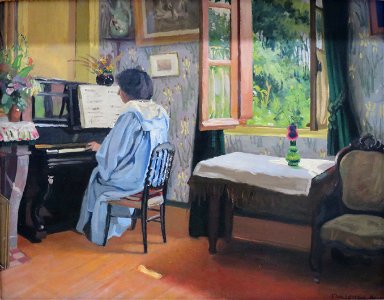 'Lady at the Piano' by Félix Vallotton, 1904, Hermitage