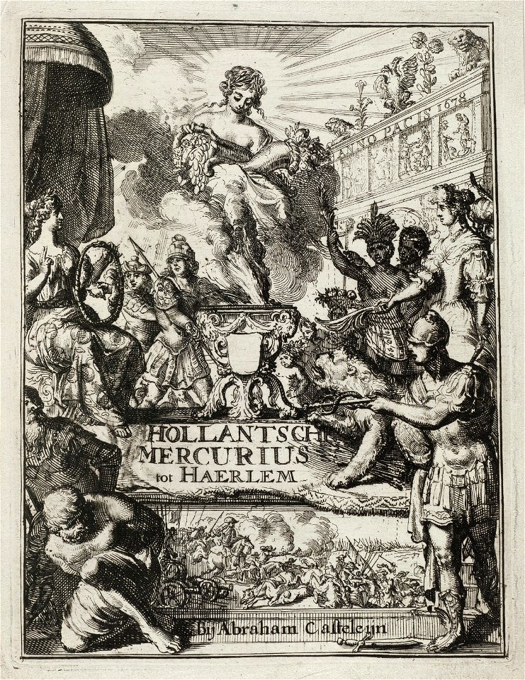 Titelpagina voor de Hollandsche Mercurius over het jaar 1678. NL-HlmNHA 53008738