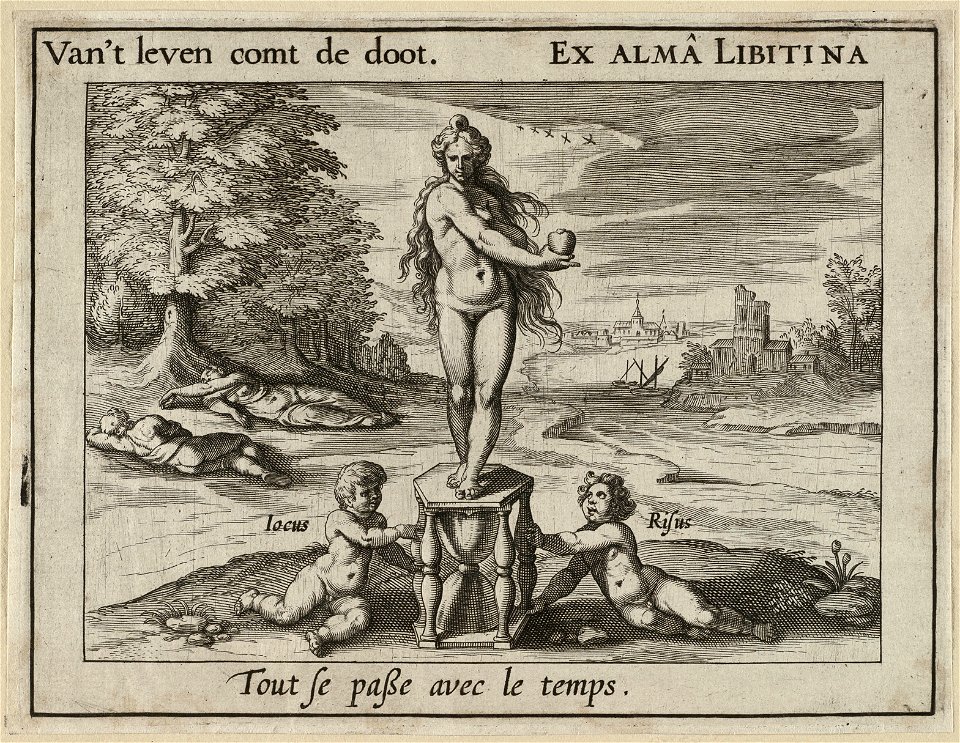Van't leven comt de doot. Ex alma Libitina Tout de passe avec le temps. NL-HlmNHA 1477 53011491