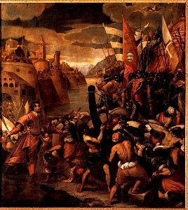 VASSILACCHI, Antonio - Conquest of Tyre - 1590. Free illustration for personal and commercial use.