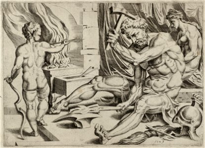Venus en Cupido in de smederij van Vulcanus. NL-HlmNHA 1477 53008636