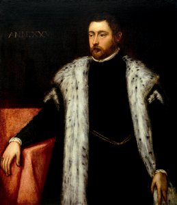 Tintoretto - Joven de veinticinco años con pelliza