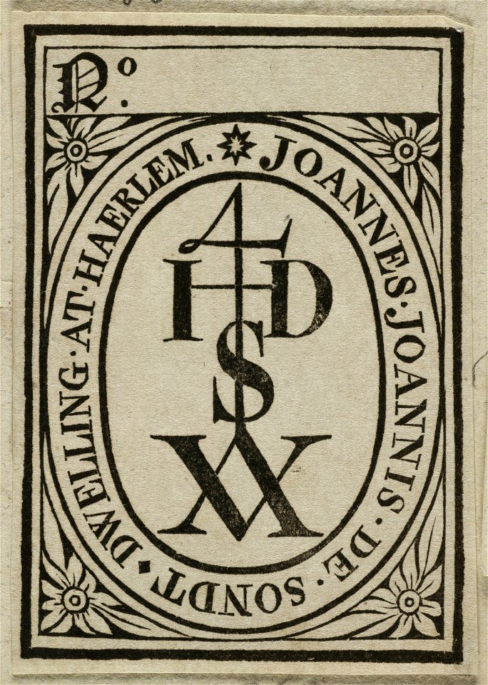 Vignet van Johannes Jansz. de Sondt. NL-HlmNHA 1477 53012739