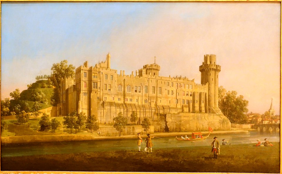 Warwick Castle, the South Front, by Canaletto, c. 1749 AD, oil on canvas - Museo Nacional Centro de Arte Reina Sofía - DSC08620