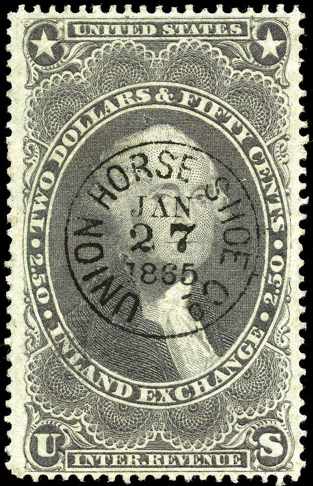 Washington revenue $2 50 1863 issue R84c