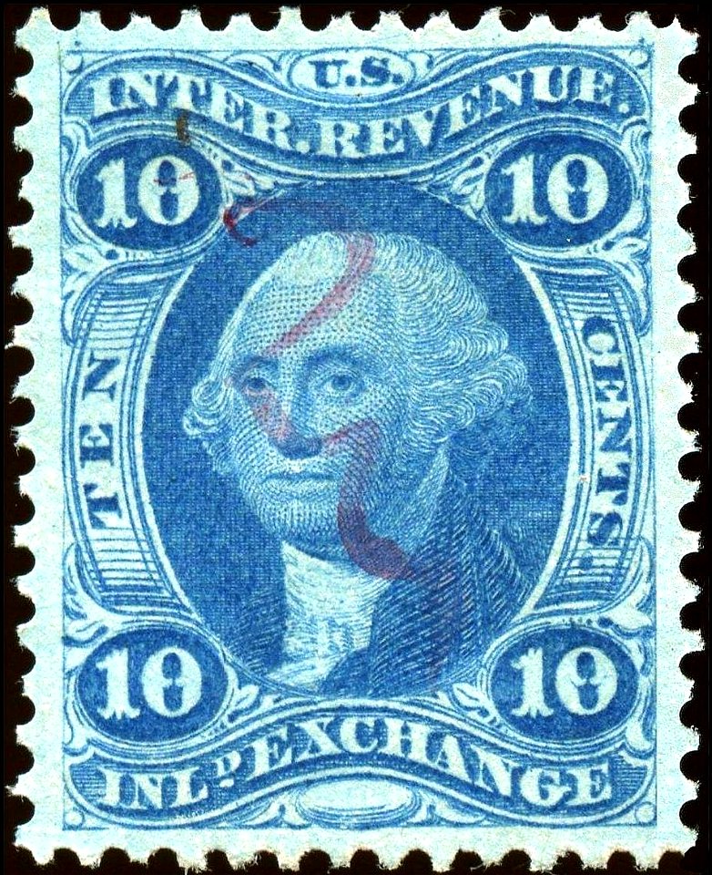 Washington revenue 10c 1862 issue R36d