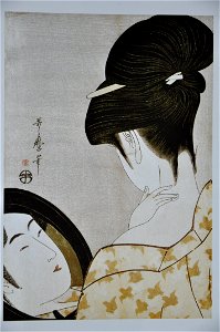 Utamaro Femme se poudrant le cou