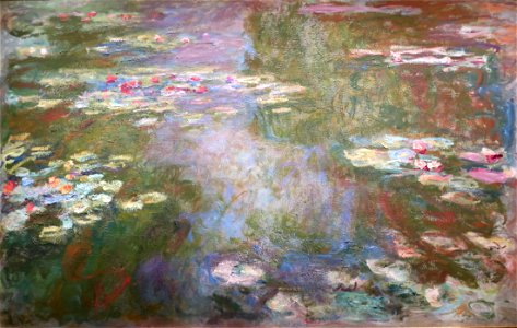 Water-lily Pond by Claude Monet, 1917-1919, Art Institute of Chicago. Free illustration for personal and commercial use.