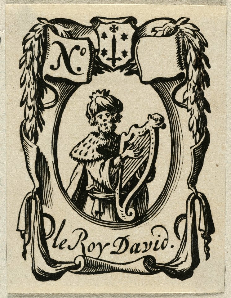 Vignet le Roy David, met stadswapen van Haarlem. NL-HlmNHA 1477 53012699