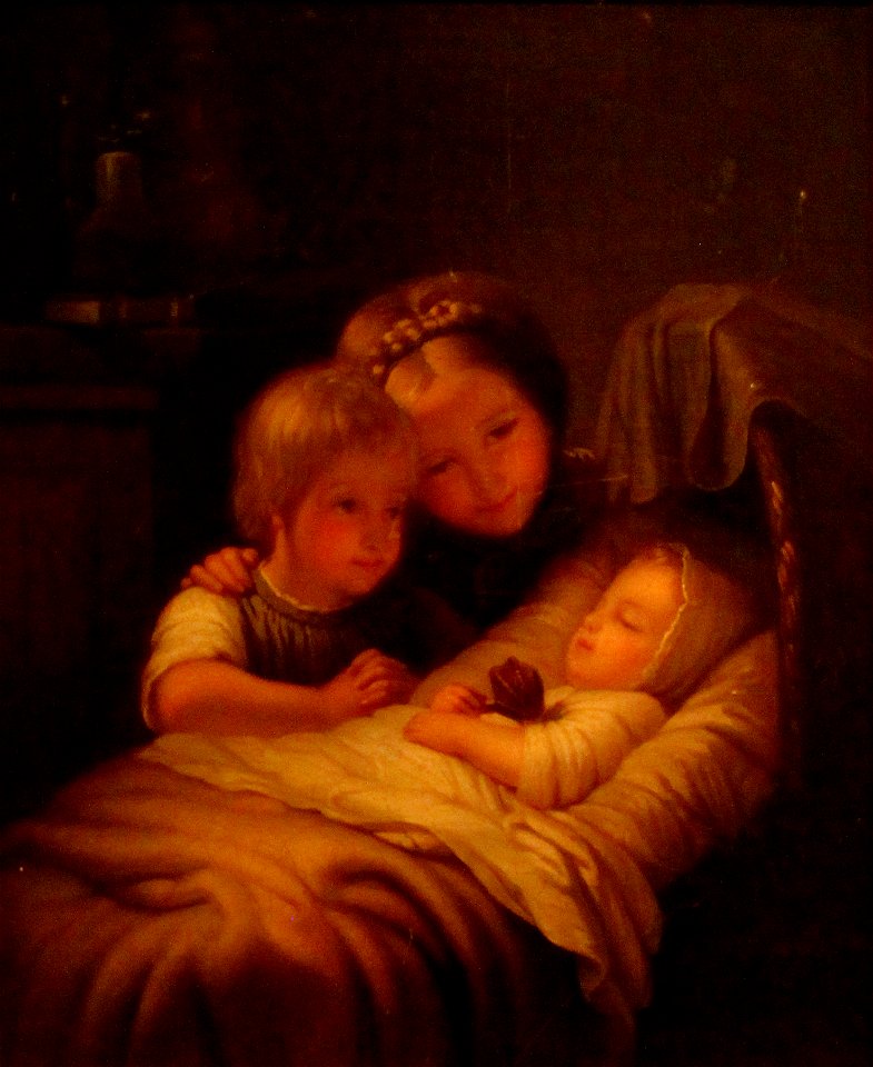Unknown german painter - At the cradle