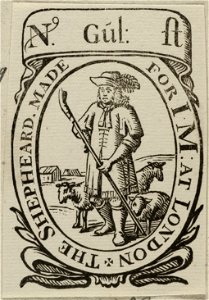 Vignet The Shepheard made for I. M at London, NL-HlmNHA 1477 53012708