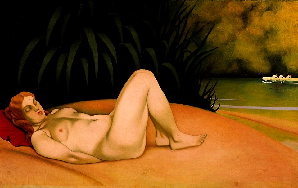 Vallotton, Femme nue dormant au bord de l'eau ( Musée d'art moderne et contemporain de Strasbourg )