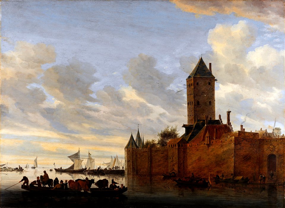 Van Ruysdael S Flussmündung Stadt