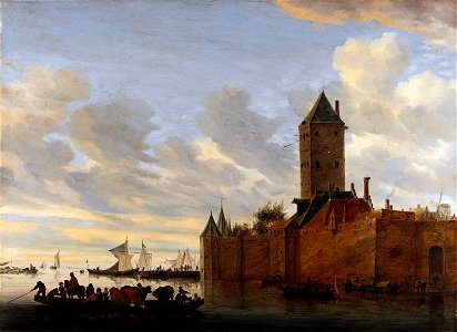 Van Ruysdael S Flussmündung Stadt