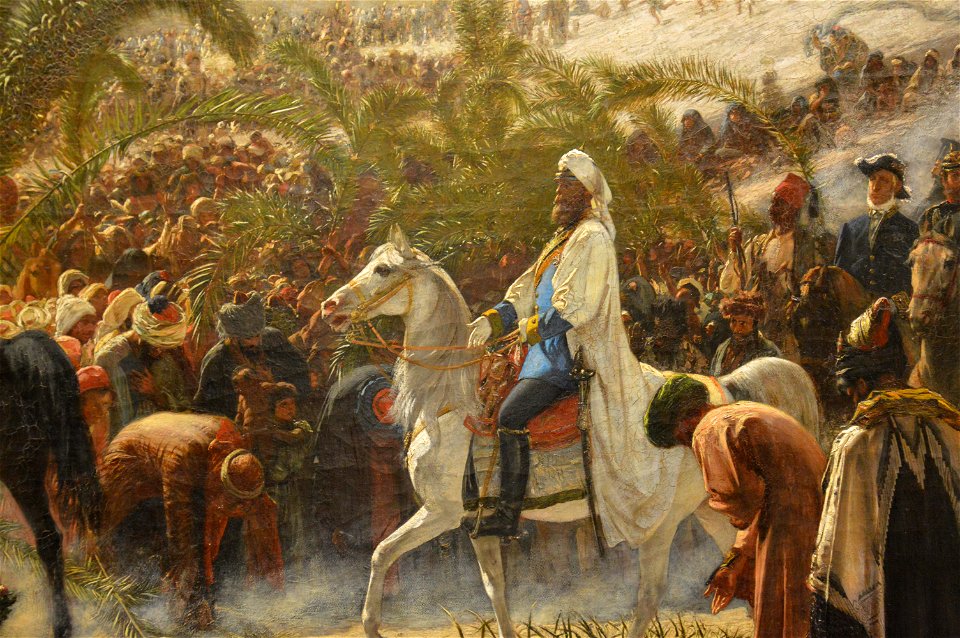 Wilhelm Gentz - 1876 - Crown Prince Friederich Wilhelm of Prussia enters Jerusalem in 1869 (detail)