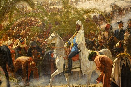 Wilhelm Gentz - 1876 - Crown Prince Friederich Wilhelm of Prussia enters Jerusalem in 1869 (detail)