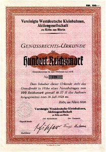 Vereinigte Westd. Kleinbahnen 1926