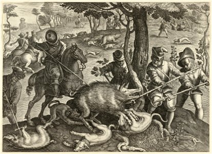 Wilde zwijnenjacht. NL-HlmNHA 1477 53008431