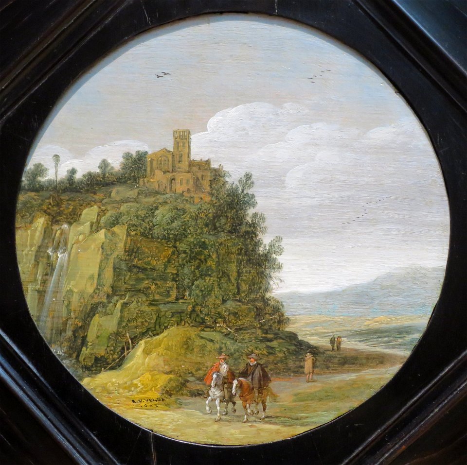 Two Horsemen on a Path by Esaias van der Velde I, 1623