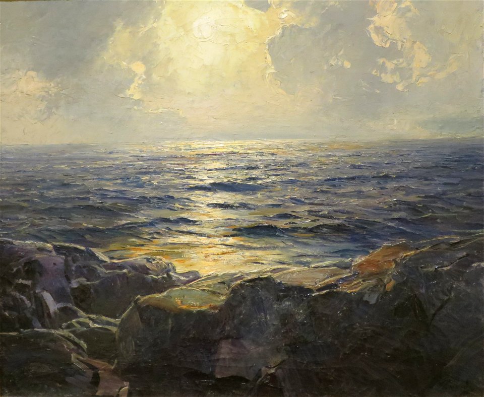 'Moonrise' by Frederick Judd Waugh, oil on canvas, El Paso Museum of Art
