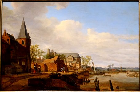 View from Elten of the Rhine, Jan van der Heyden, 1600s, oil on wood - Villa Vauban - Luxembourg City - DSC06514