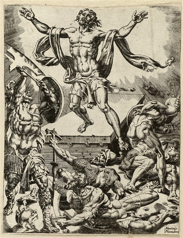 Wederopstanding van Christus uit het graf (Matheus 2762-66). NL-HlmNHA 1477 53008623