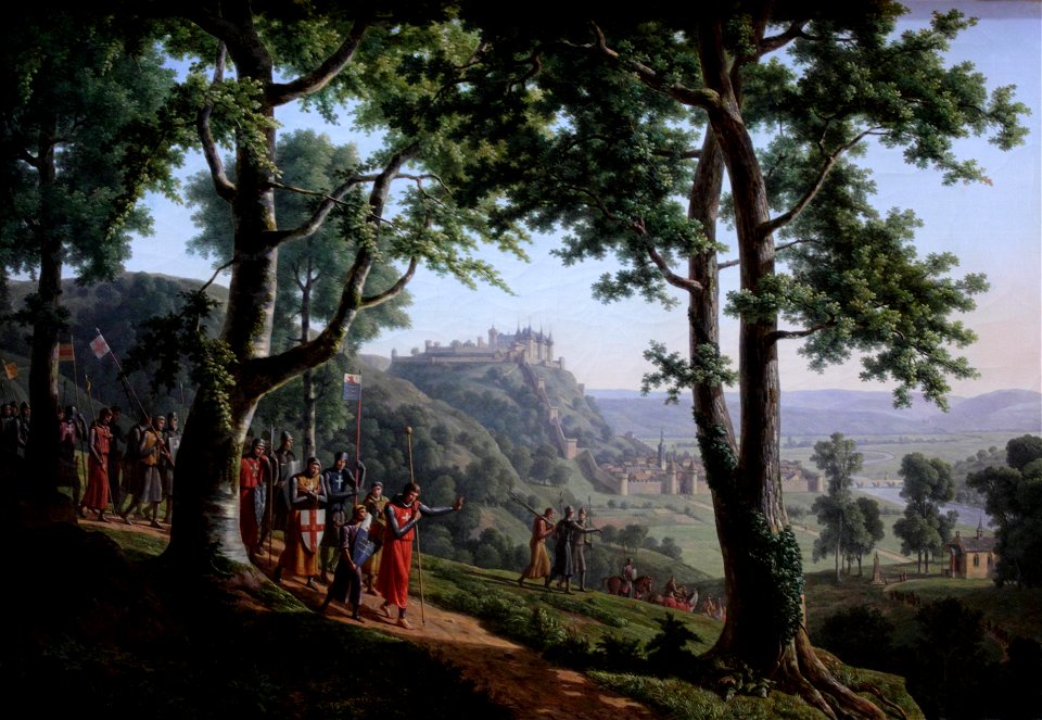 Vue du château et de la ville de Joinville