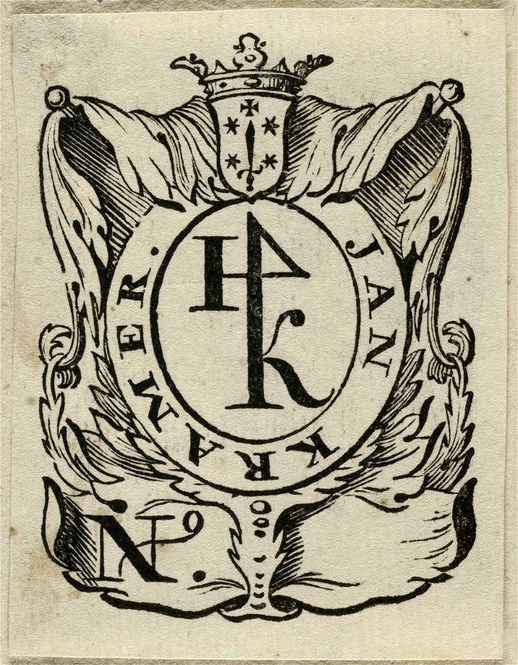 Vignet Jan Kramer, met sytadswapen van Haarlem en huismerk H4K óf H J K. NL-HlmNHA 1477 53012713