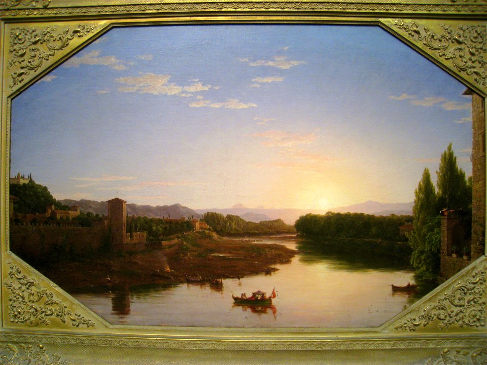 View on the Arno, near Florence, 1837, by Thomas Cole (1801-1848) - Worcester Art Museum - IMG 7671