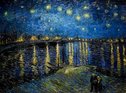 Vincent Van Gogh (1853-1890) Sterrennacht boven de Rhône - Musée d'Orsay Parijs 22-8-2017 16-38-31