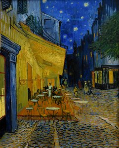 Vincent van Gogh (1853-1890) Caféterras bij nacht (place du Forum) Kröller-Müller Museum Otterlo 23-8-2016 13-35-40. Free illustration for personal and commercial use.