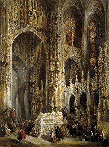 Vista del interior de una catedral, de Genaro Pérez Villaamil (Real Academia de Bellas Artes de San Fernando)